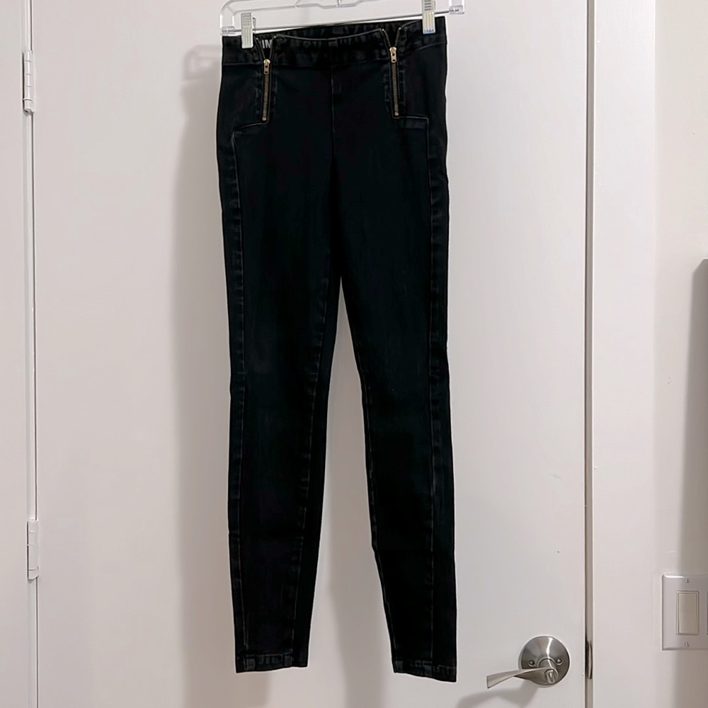 J.Crew Denim Pixie Black Jeans Size 00 Vintage